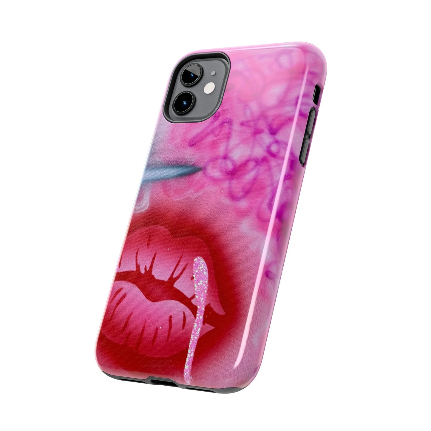 "glitter aura" airbrush iPhone case