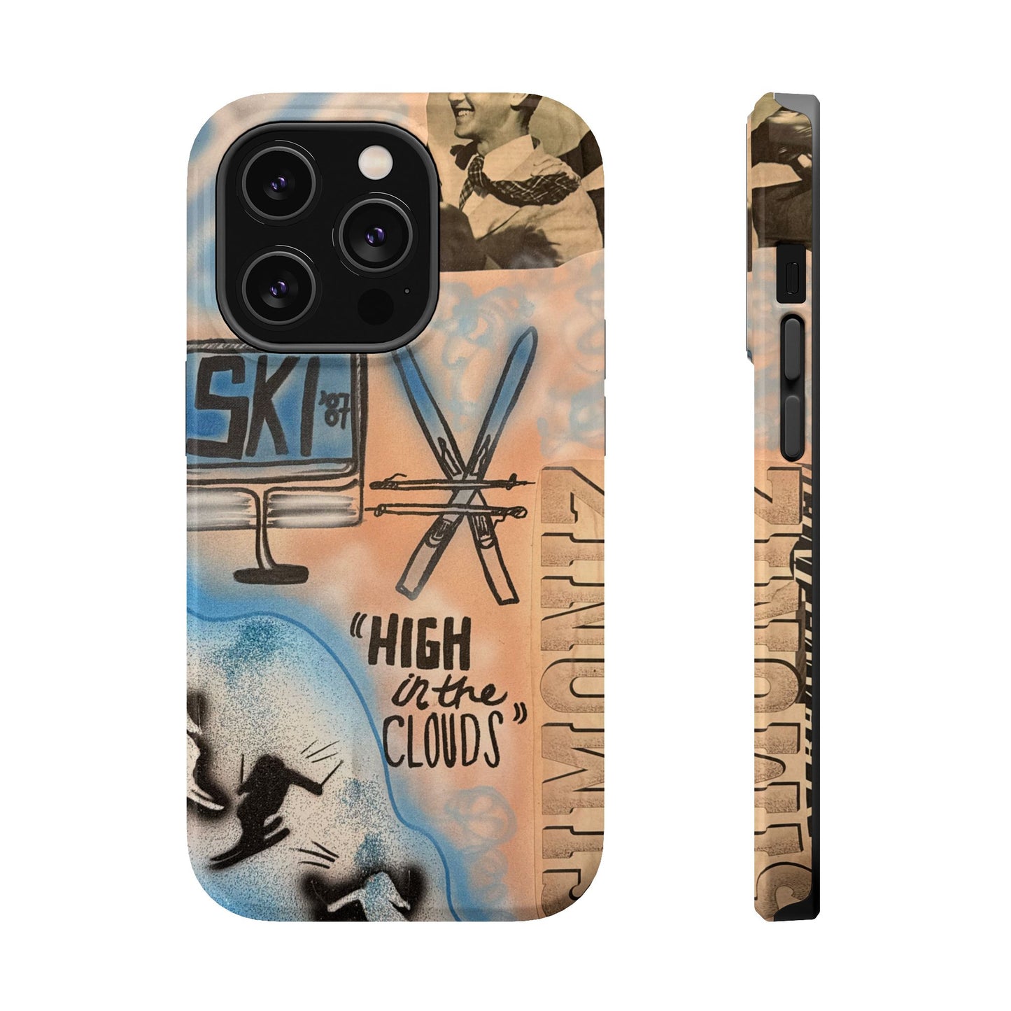 MagSafe "high in the clouds" airbrush iPhone cas