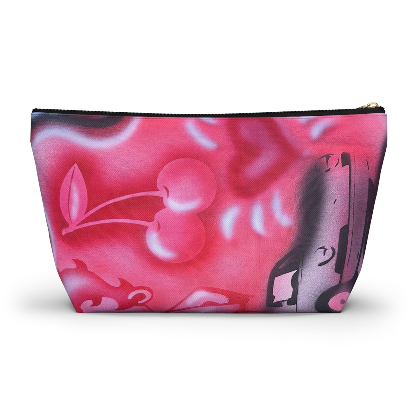 "on her way" airbrush makeup pouch
