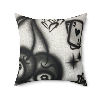 "hidden ace" airbrush pillow