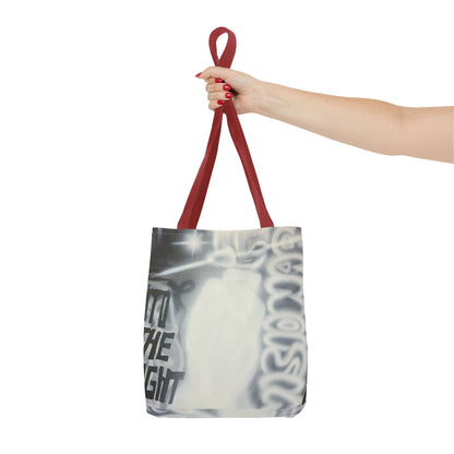 "into the night" airbrush tote bag