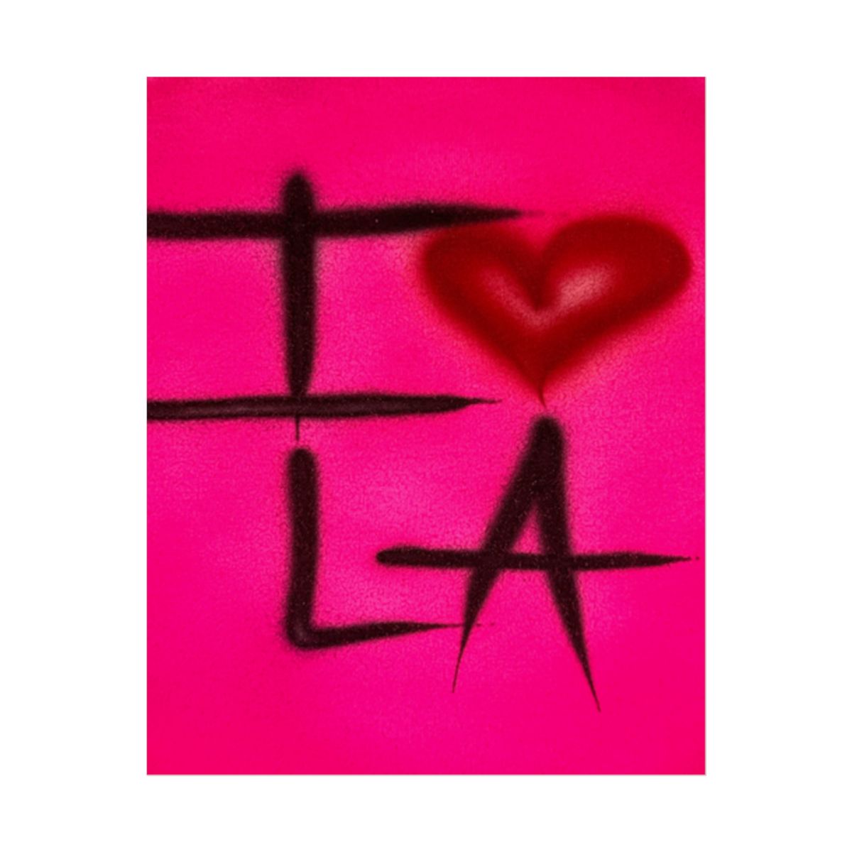 "i <3 LA" airbrush rolled print