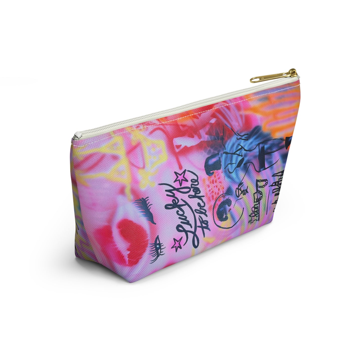 "spring in the city" airbrush makeup pouch