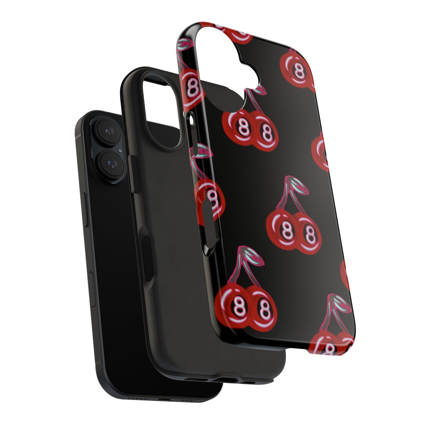"black cherry 8ball" airbrush iPhone case