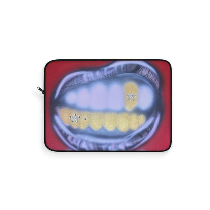 "bite me bling" airbrush laptop sleeve
