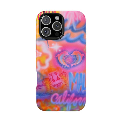 "mornings in malibu" airbrush iPhone case
