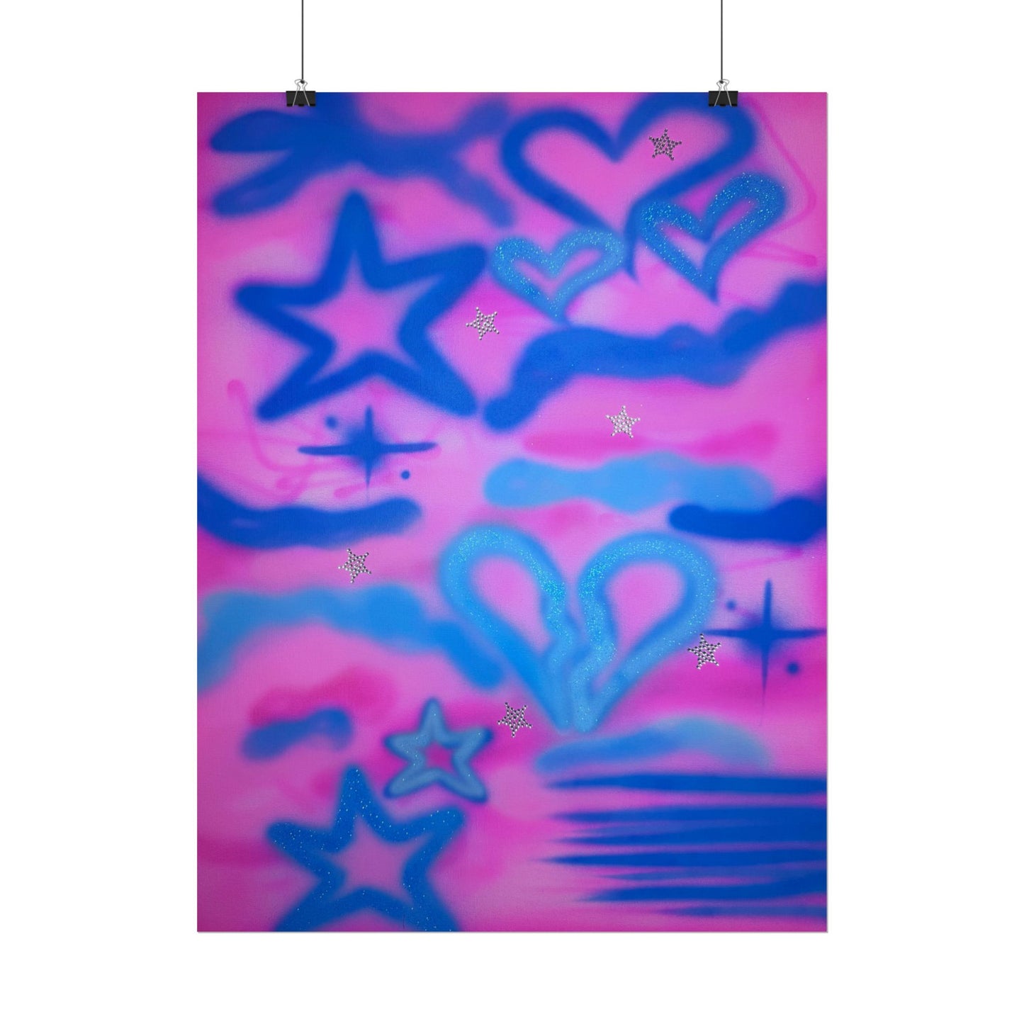 "blue camo" airbrush rolled print