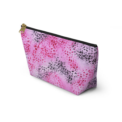 "pink cheetah pt. 2" airbrush makeup pouch