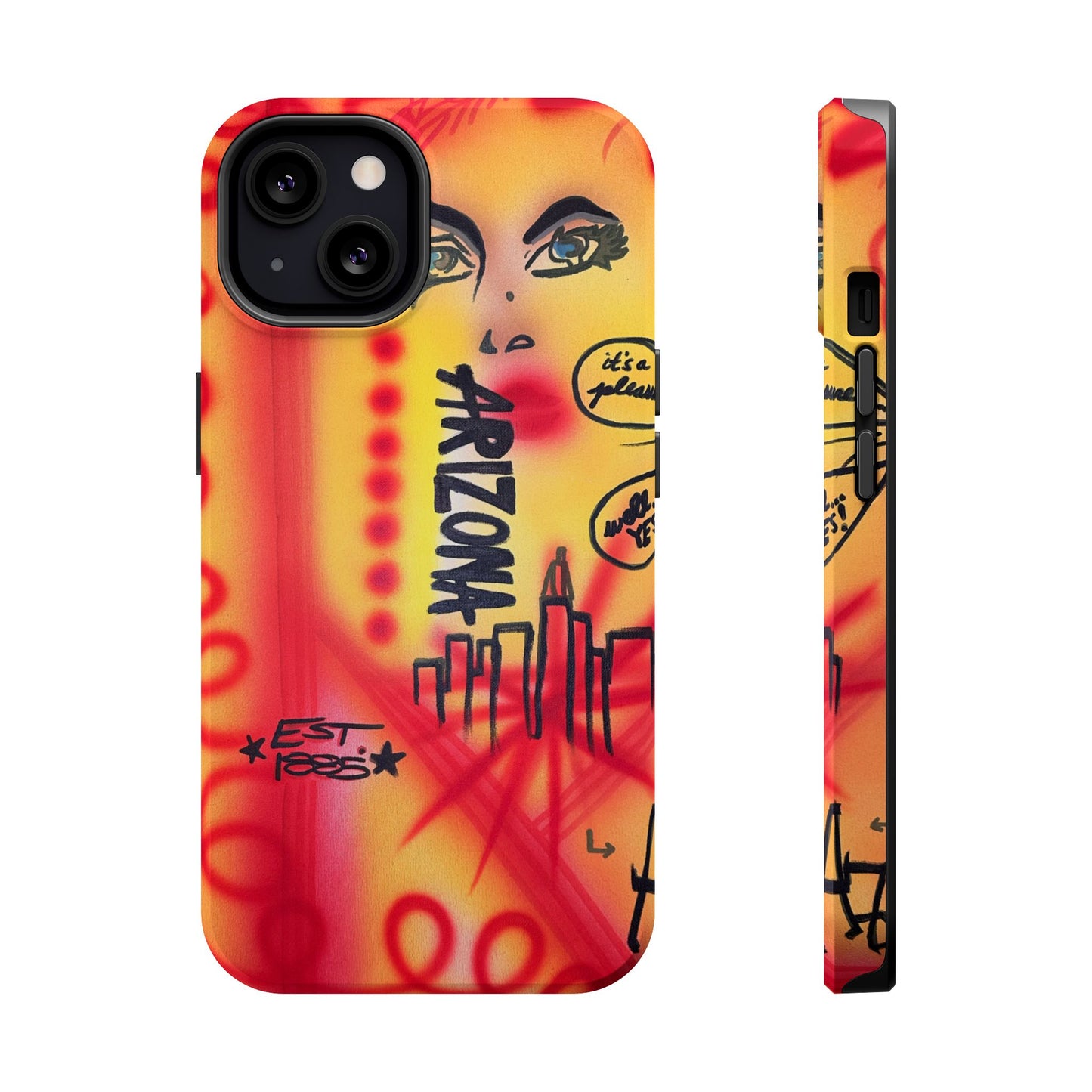 MagSafe "tempe, az" airbrush iPhone case