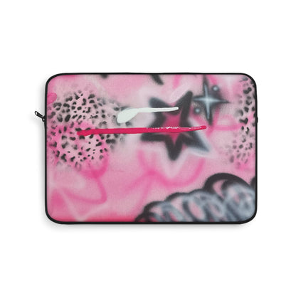 "pink cheetah" airbrush laptop sleeve