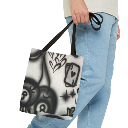"hidden ace" airbrush tote bag