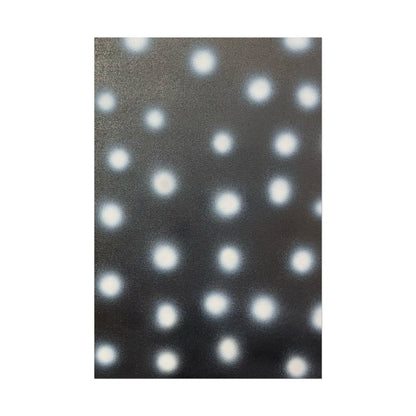 "coconut noir polka dots" airbrush rolled print