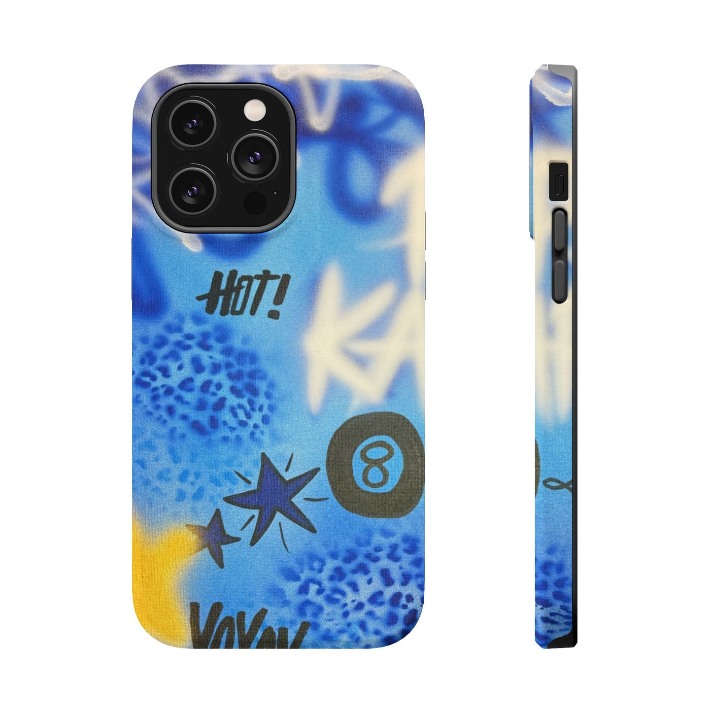 MagSafe "brilliant blues" airbrush iPhone case