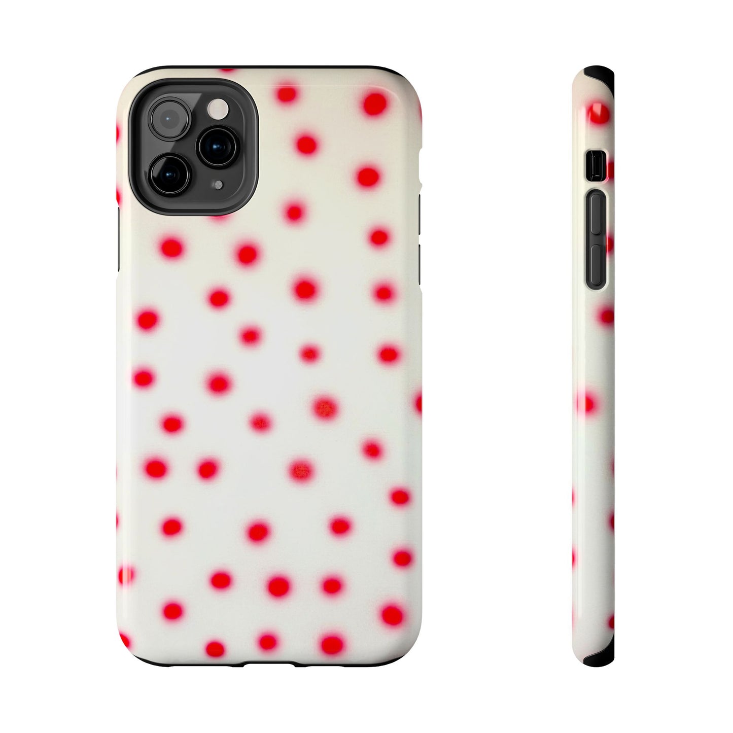 "vanilla cherry polka dot" airbrush iPhone case