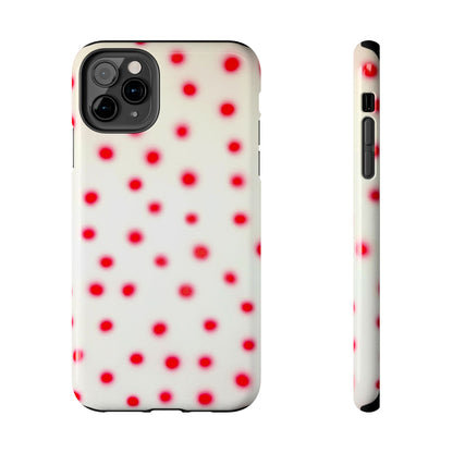 "vanilla cherry polka dot" airbrush iPhone case