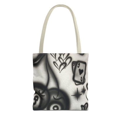 "hidden ace" airbrush tote bag