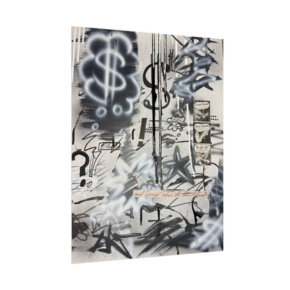 "monochrome mood" airbrush rolled print