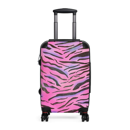 "glitter zebra" airbrush suitcase