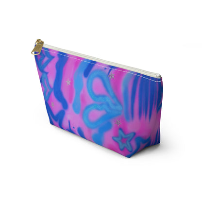 "blue camo" airbrush makeup pouch