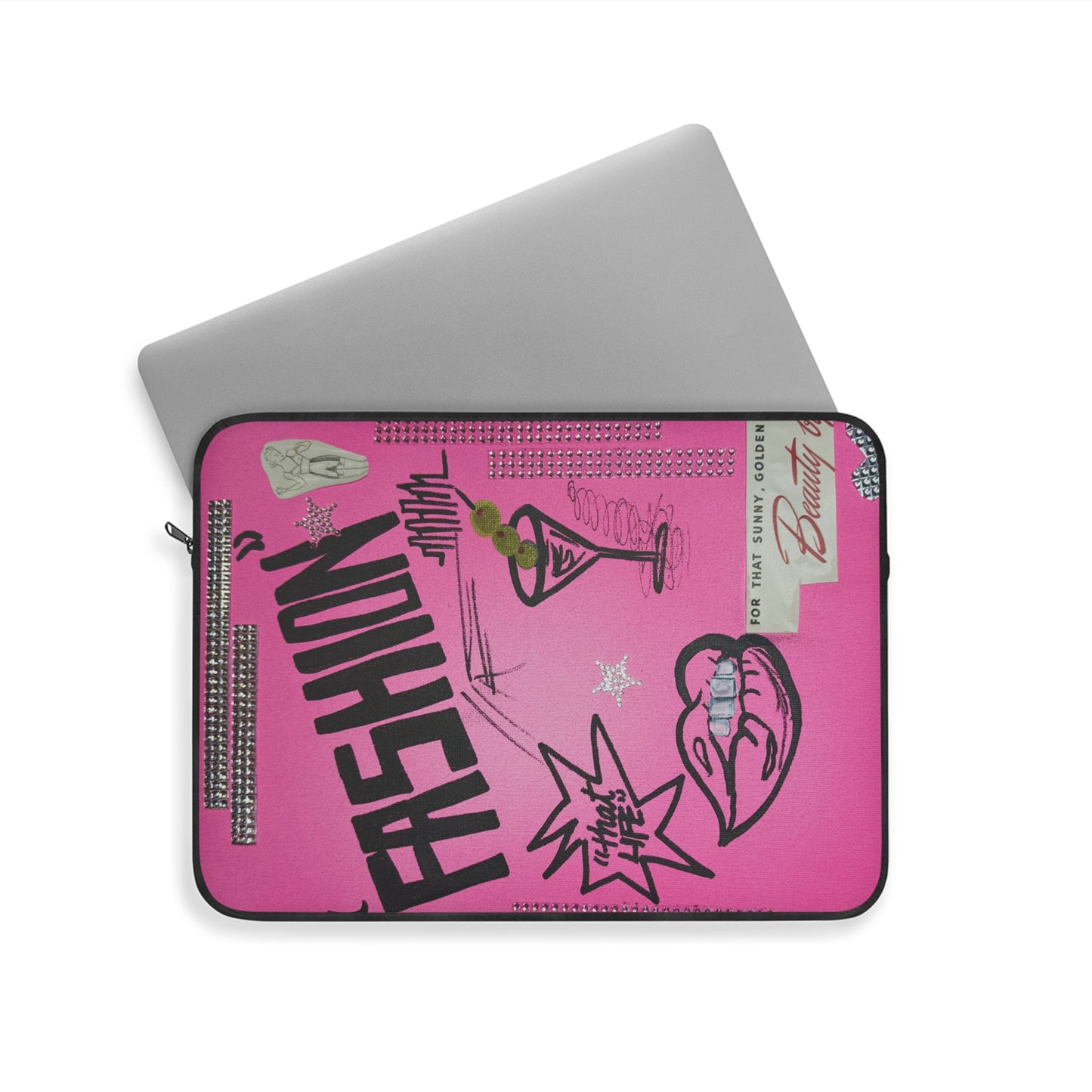 "high fashion" airbrush laptop sleeve