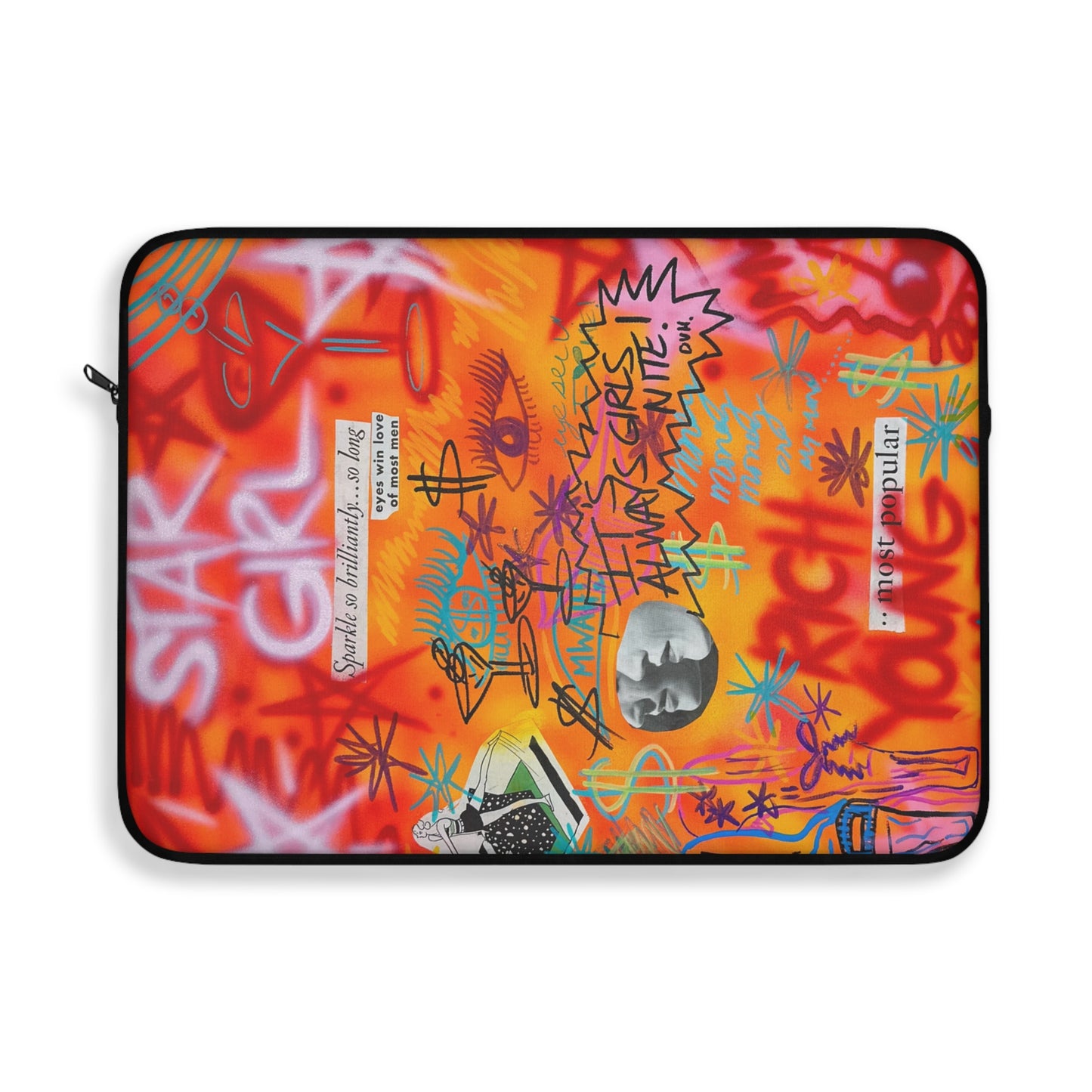 "rich, young, hot" airbrush laptop sleeve