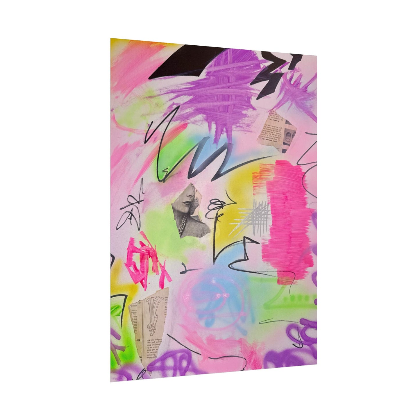 "pastel static" airbrush rolled print