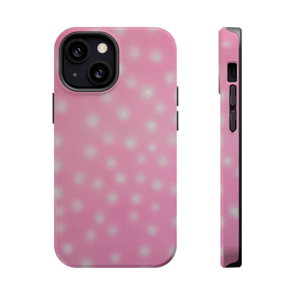 MagSafe "strawberry swirl polka dot" airbrush iPhone case