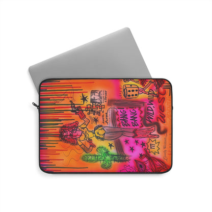 "wild, wild west" airbrush laptop sleeve