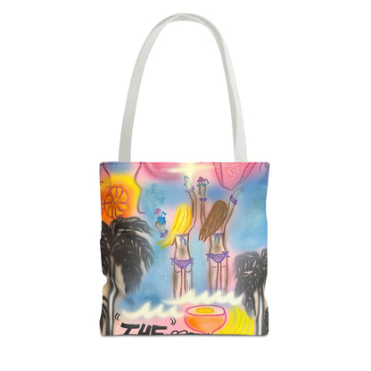 "kinis & tinis" airbrush tote bag