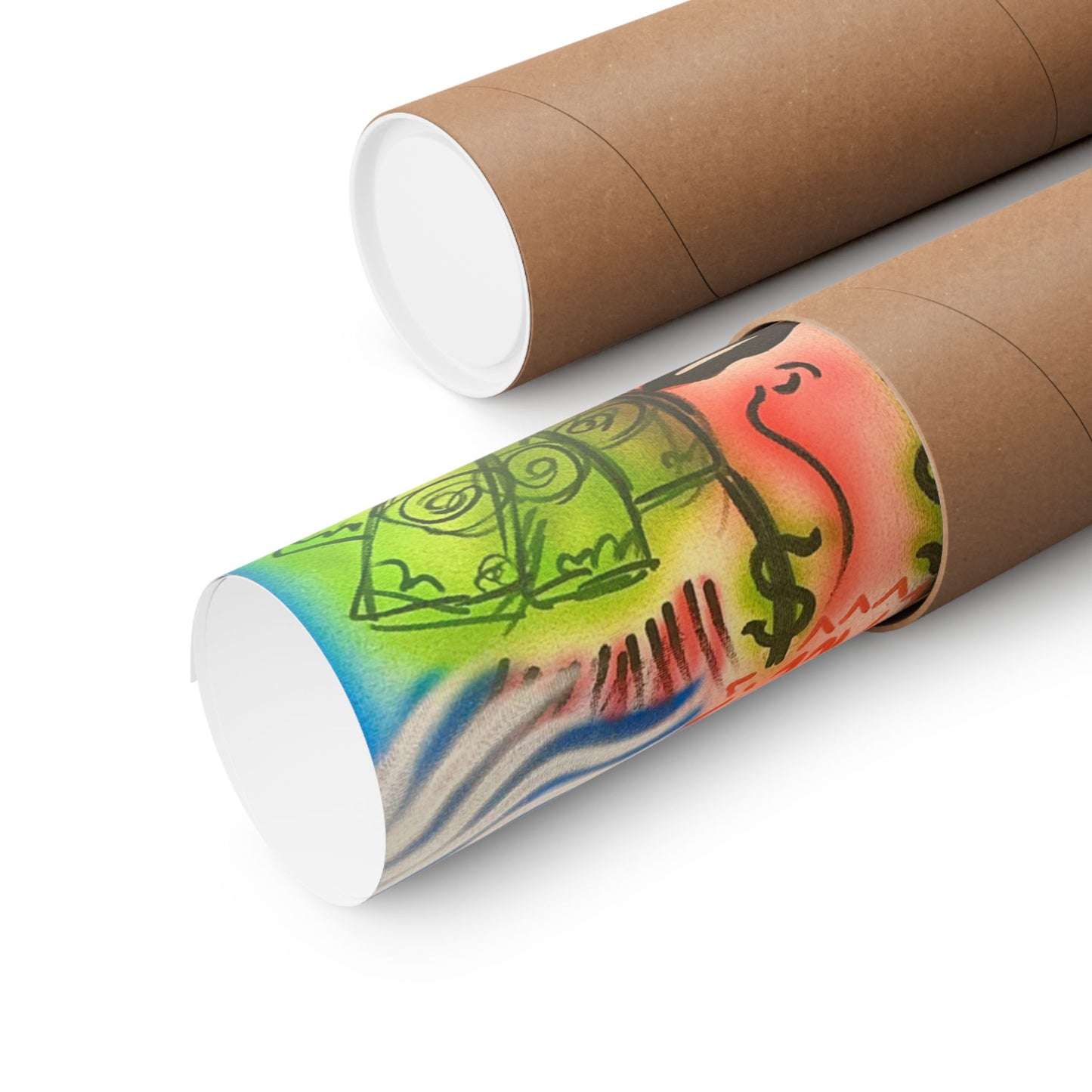 "roll the dice" airbrush horizontal print