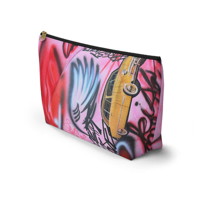 "lust or love" airbrush makeup pouch