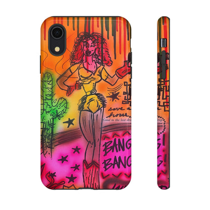 "wild, wild west" airbrush iPhone case