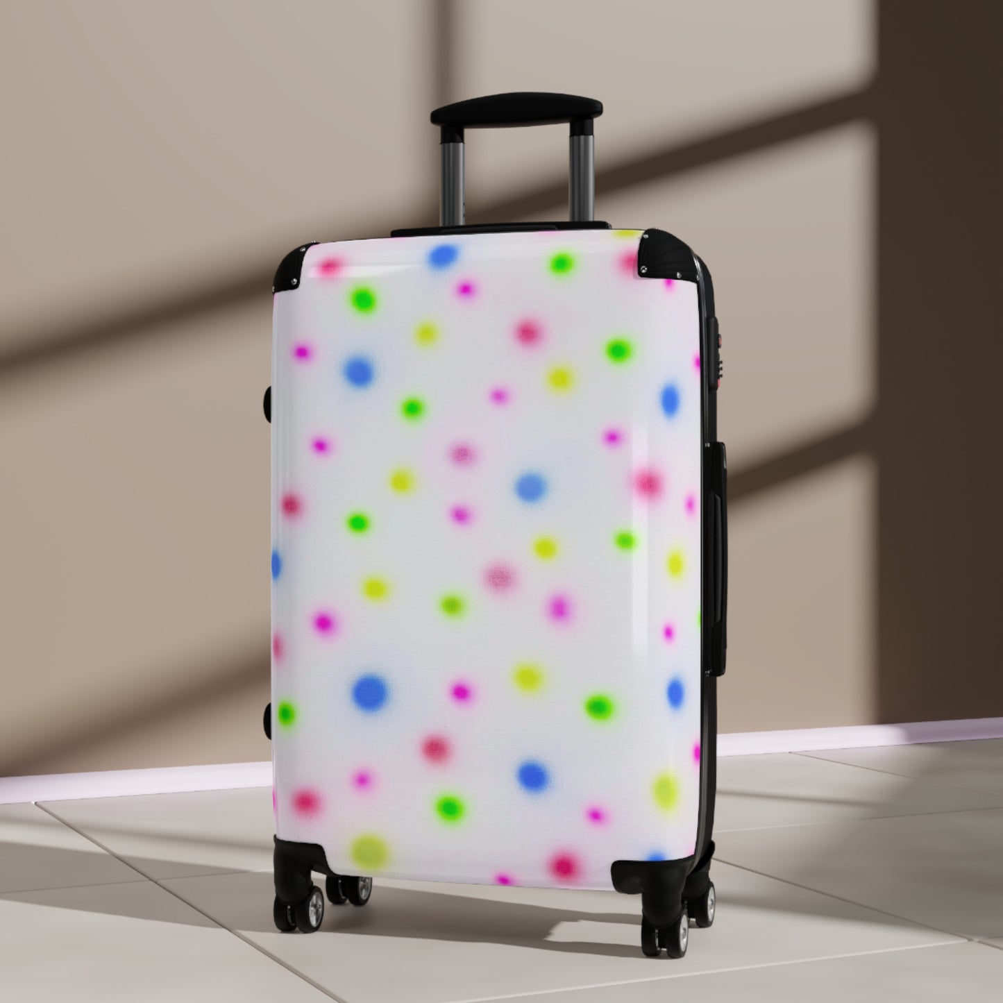 "birthday cake polka dot" airbrush suitcase
