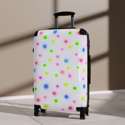 "birthday cake polka dot" airbrush suitcase