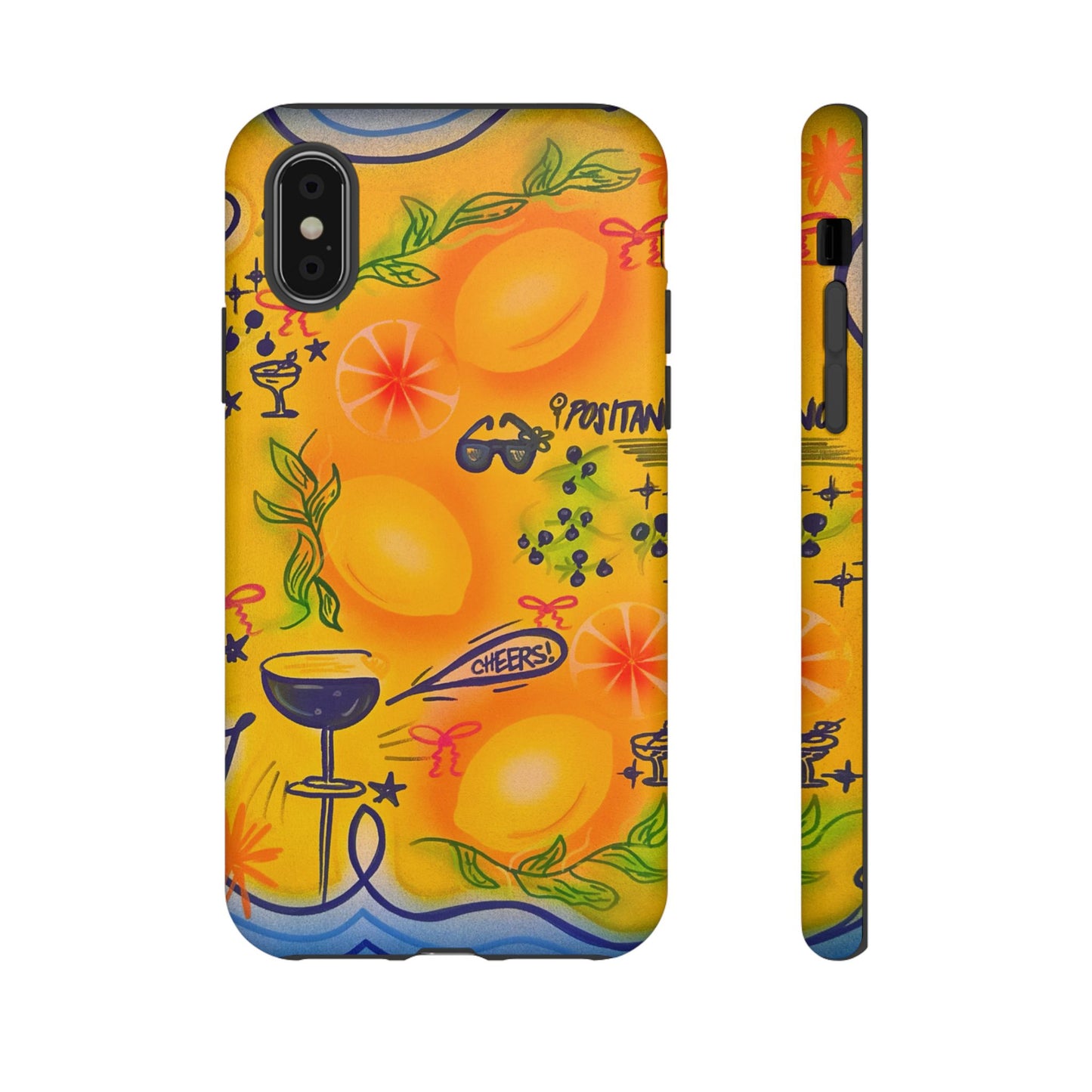"citrus coastline" airbrush iPhone case