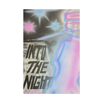 "into the night" pt. 2 airbrush rolled print