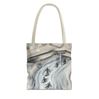 "arctic avalnache" airbrush tote bag