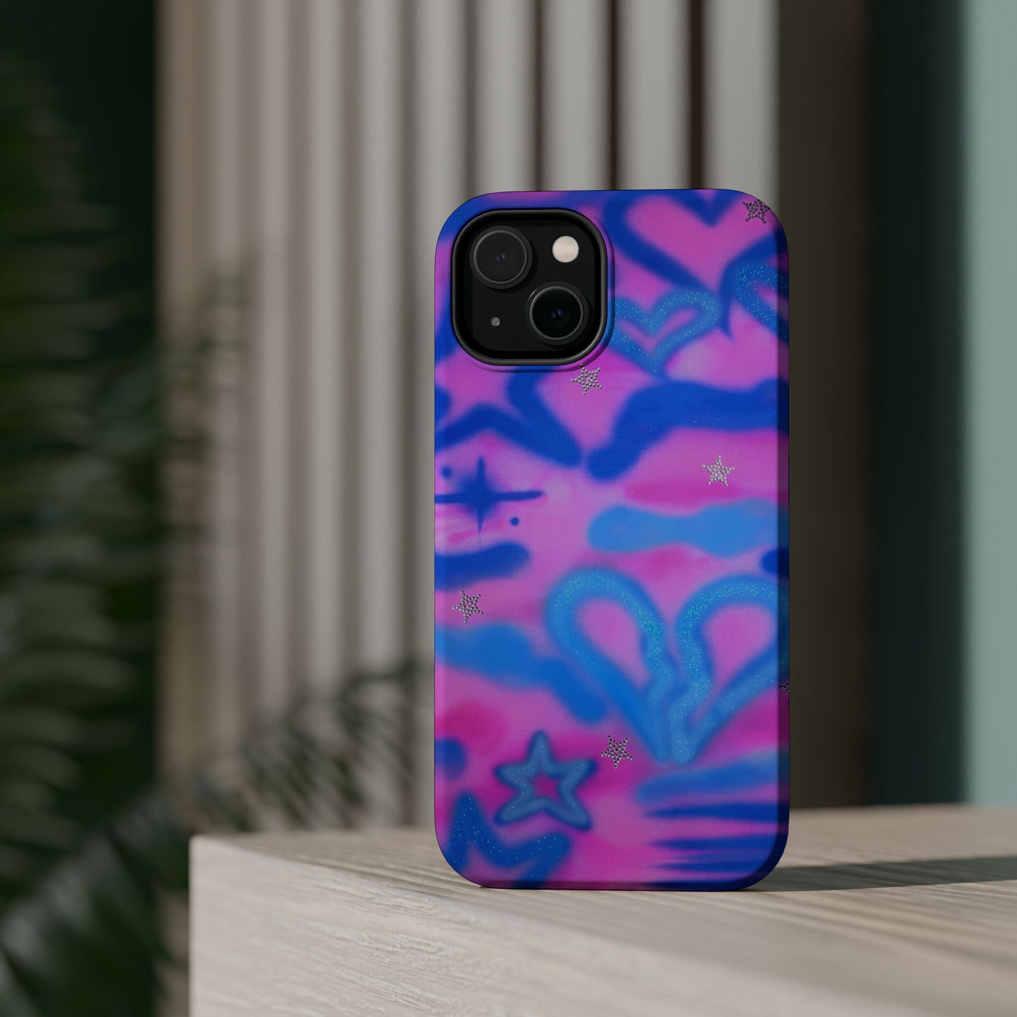 MagSafe "blue camo" airbrush iPhone case