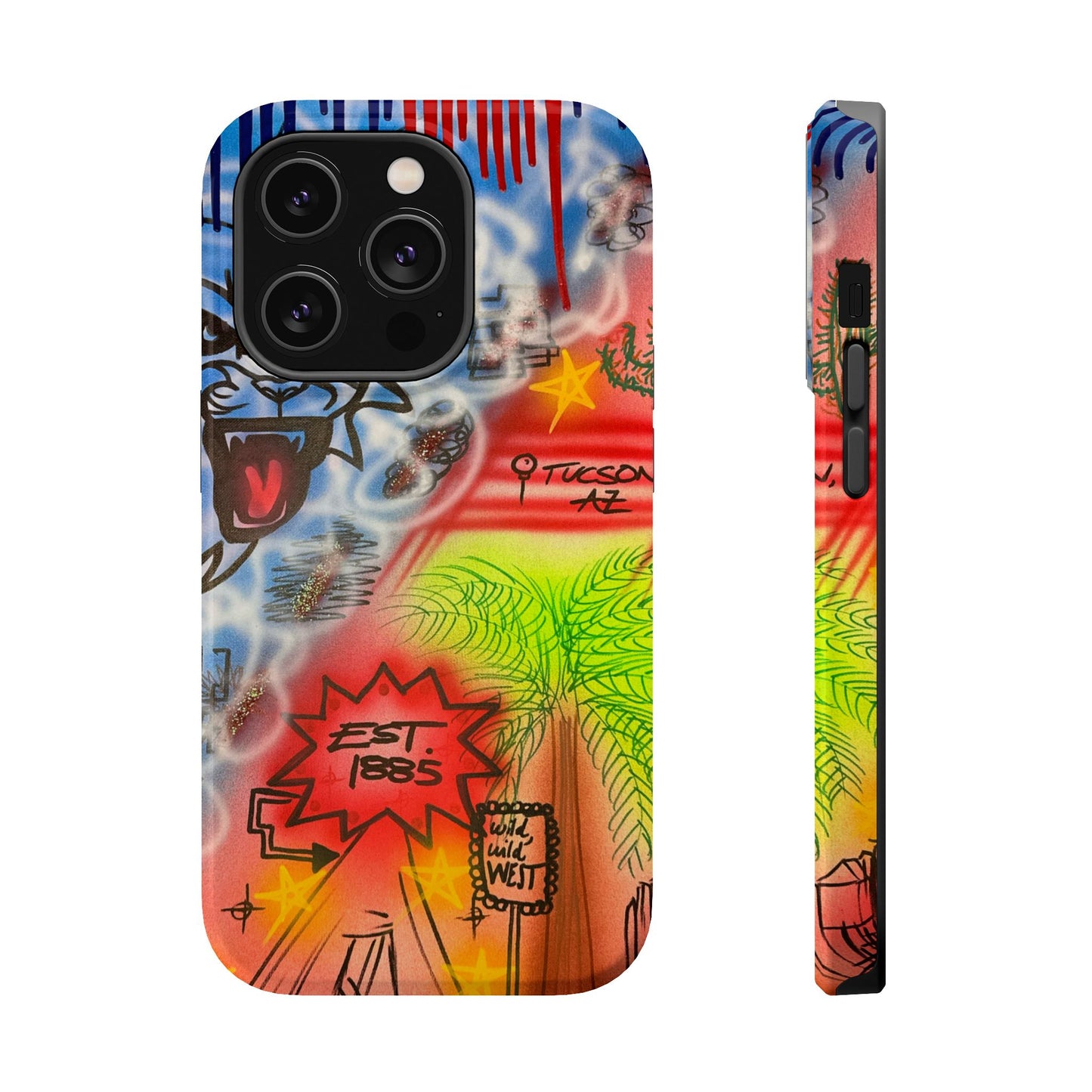MagSafe "university of arizona pt. 2" airbrush iPhone case