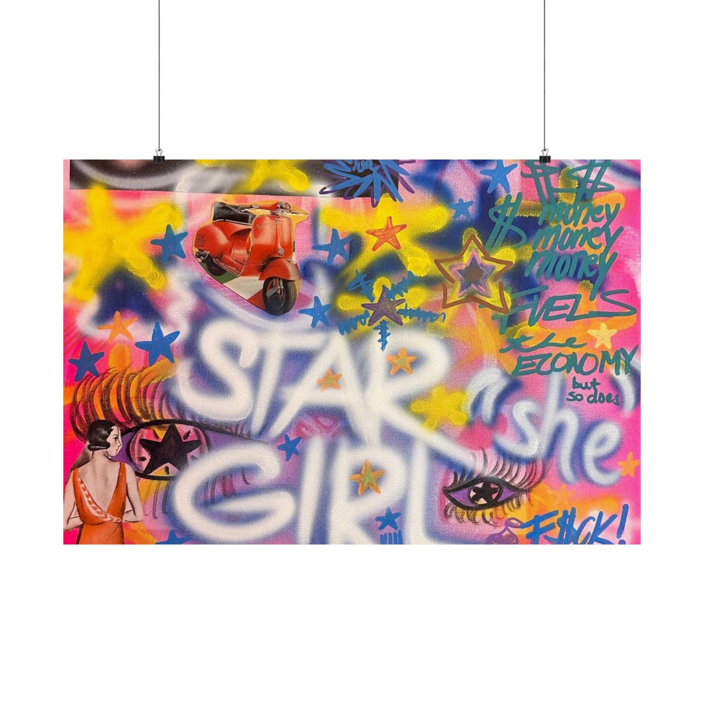 "STARGIRL" airbrush horizontal print