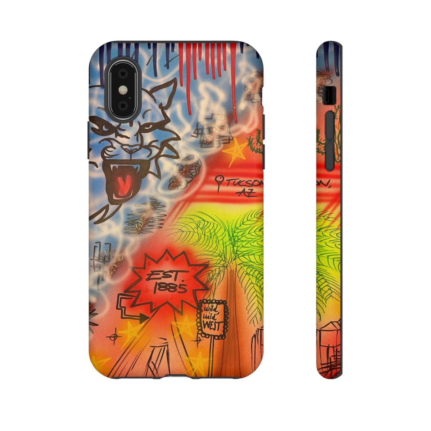 "university of arizona pt. 2" airbrush iPhone case