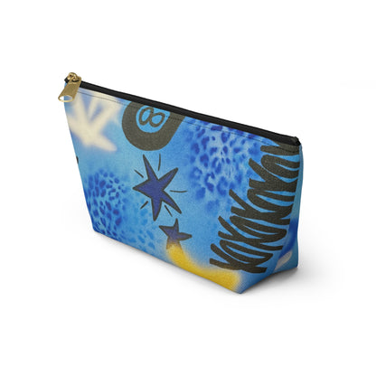 "brilliant blues" airbrush makeup pouch