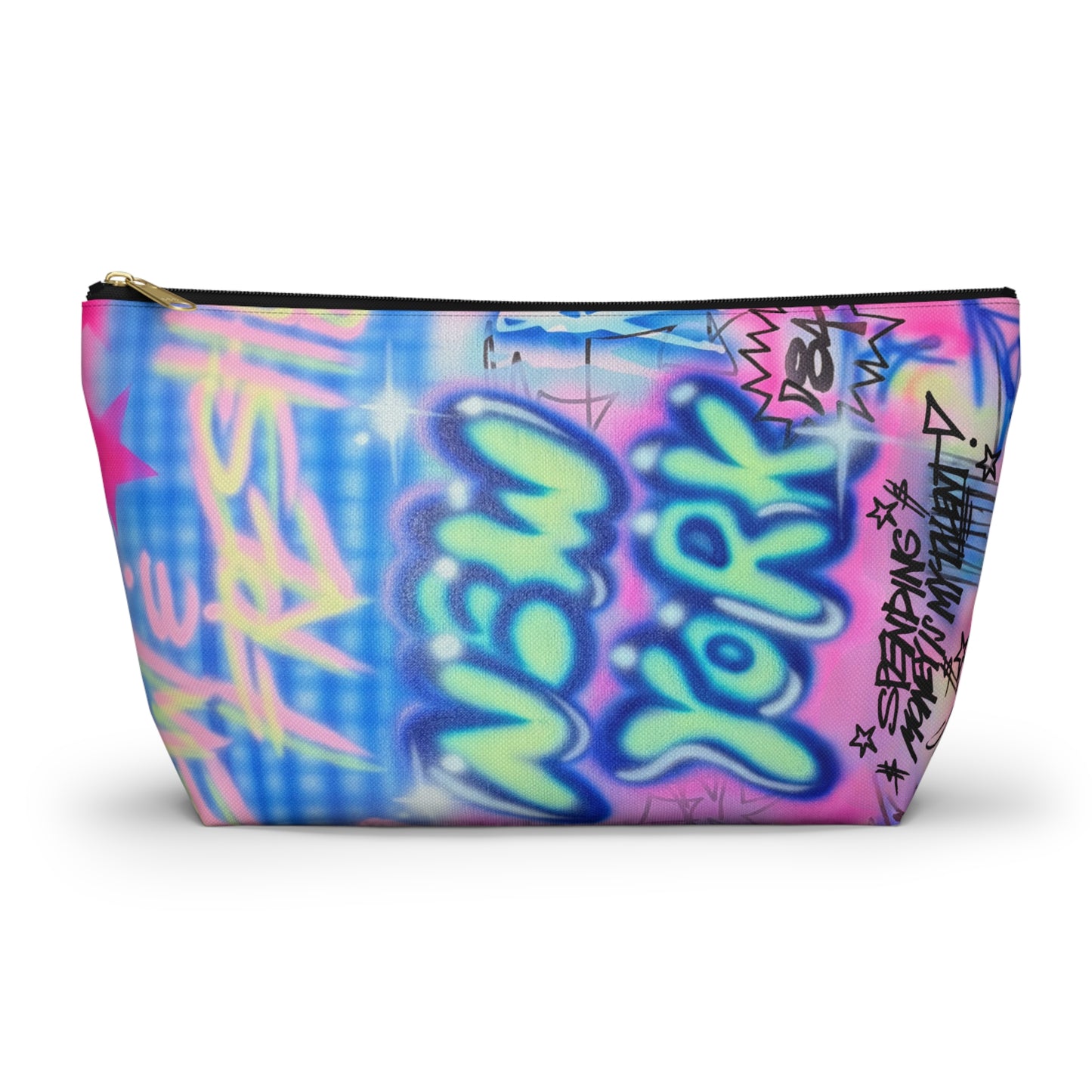 "spending $$ is my talent" airbrush makeup pouch
