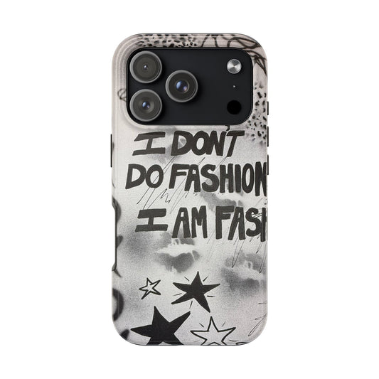 "i am fashion" airbrush iPhone case