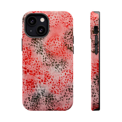 MagSafe "red cheetah" airbrush iPhone case