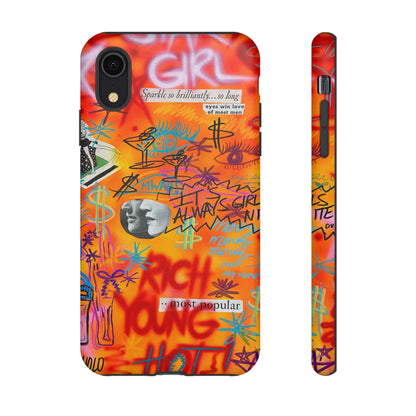 "rich, young, hot" airbrush iPhone case