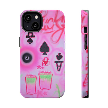 MagSafe "lucky ace" airbrush iPhone case
