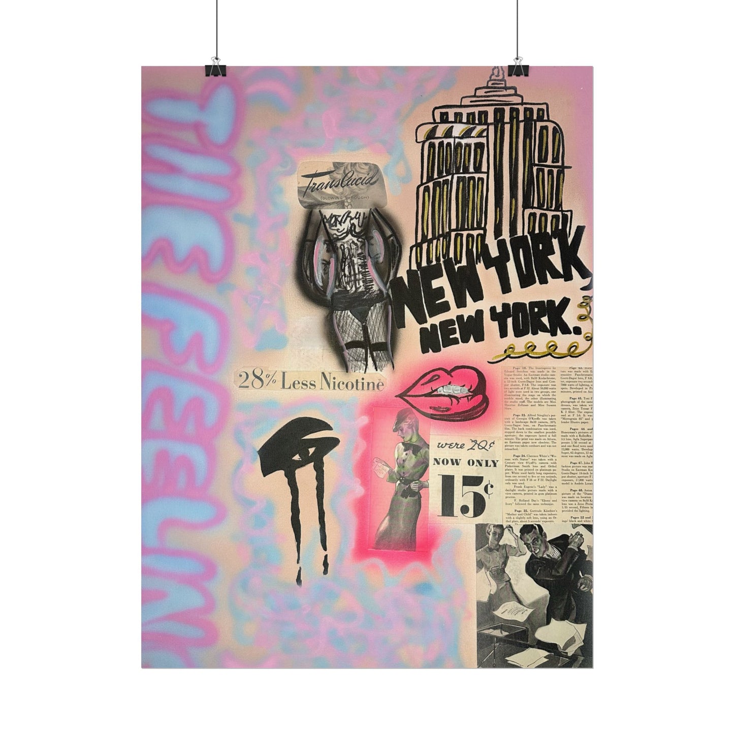 custom nyc airbrush rolled print
