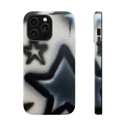 MagSafe "black & white stars" airbrush iPhone case
