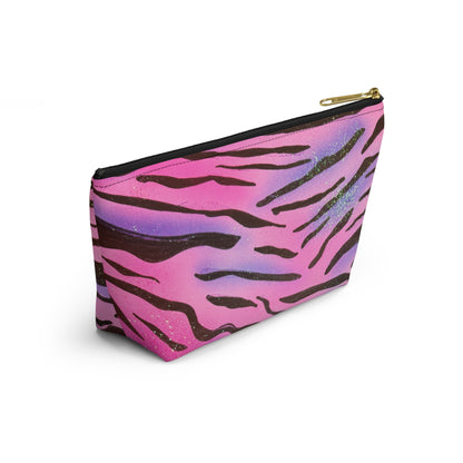 "zebra glitter" airbrush makeup pouch